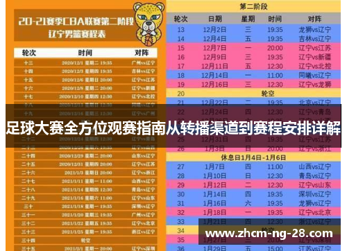 足球大赛全方位观赛指南从转播渠道到赛程安排详解